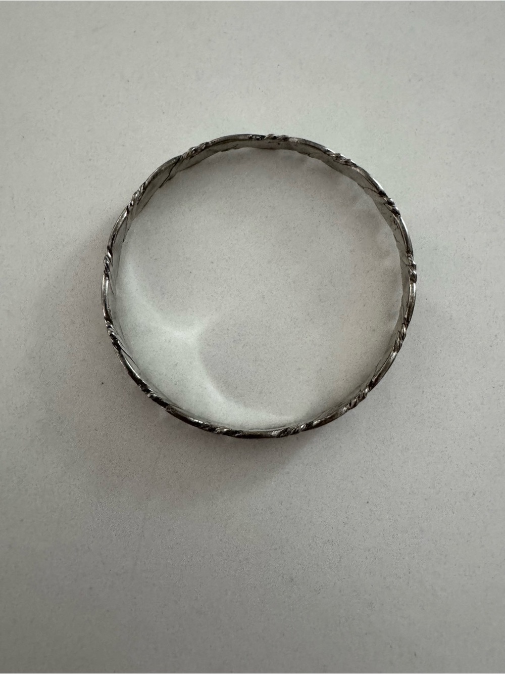 Vintage Sterling Silver Signed 925 Mexico Bangle Bracelet 2-5/8"  17 Grams